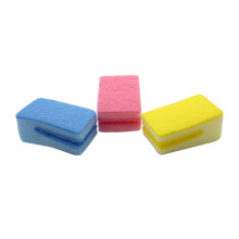 U shaped soft natural colorful scouring pad dish washing sponge